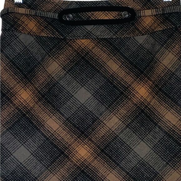 Penguin Grey and Tan Wool Plaid Mini Pencil Skirt | Size 6 - Picture 3 of 7